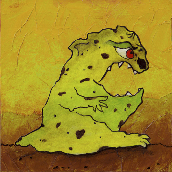 Bruno Monster Art Picture Brown Yellow And Green