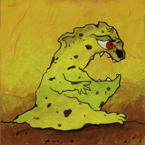 Bruno Monster Art Picture Brown Yellow And Green