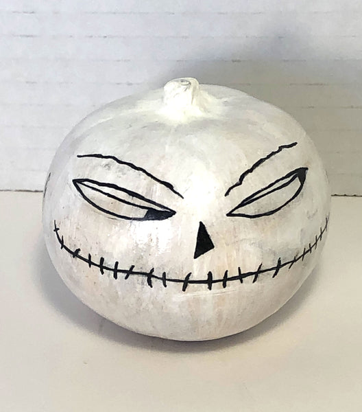 Ghost Halloween Pumpkin Gourd Black and White