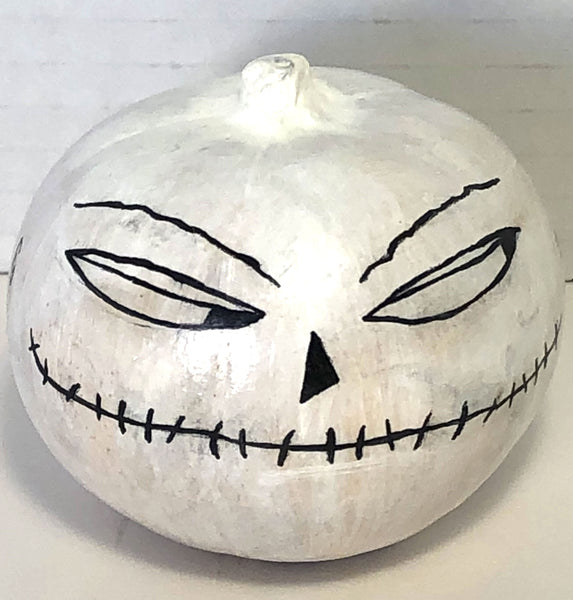 Ghost Halloween Pumpkin Gourd Black and White