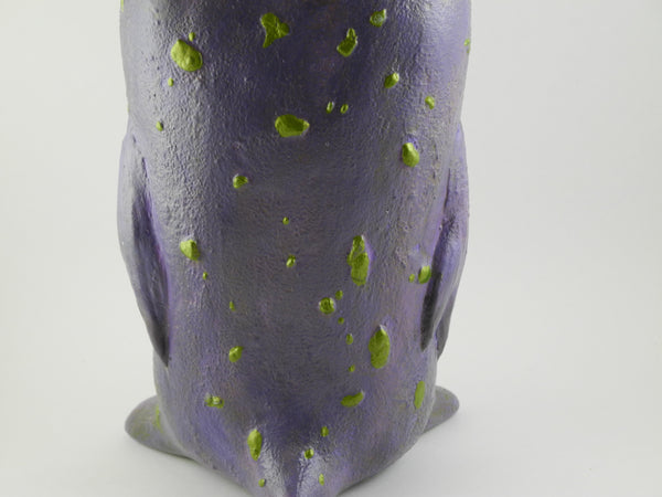 Sly Monster Sculpture purple, iridescent Green and Blue