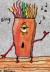 Sing Monster Art Picture Orange Brown and Multi colors