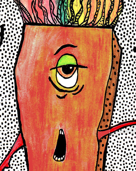 Sing Monster Art Picture Orange Brown and Multi colors