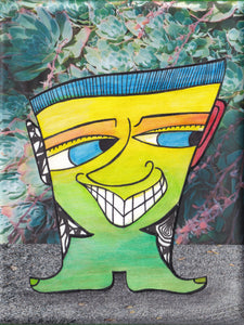 Suave What a Guy character Art picture yellow green blue and red